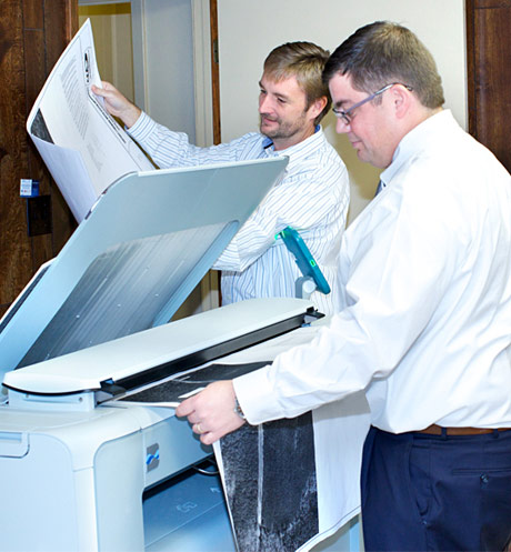 Photo of staff members working